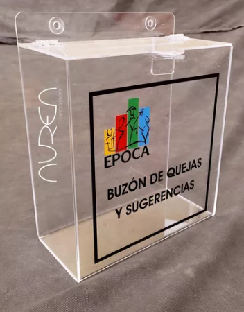 Buzon de sugerencia en acrilico